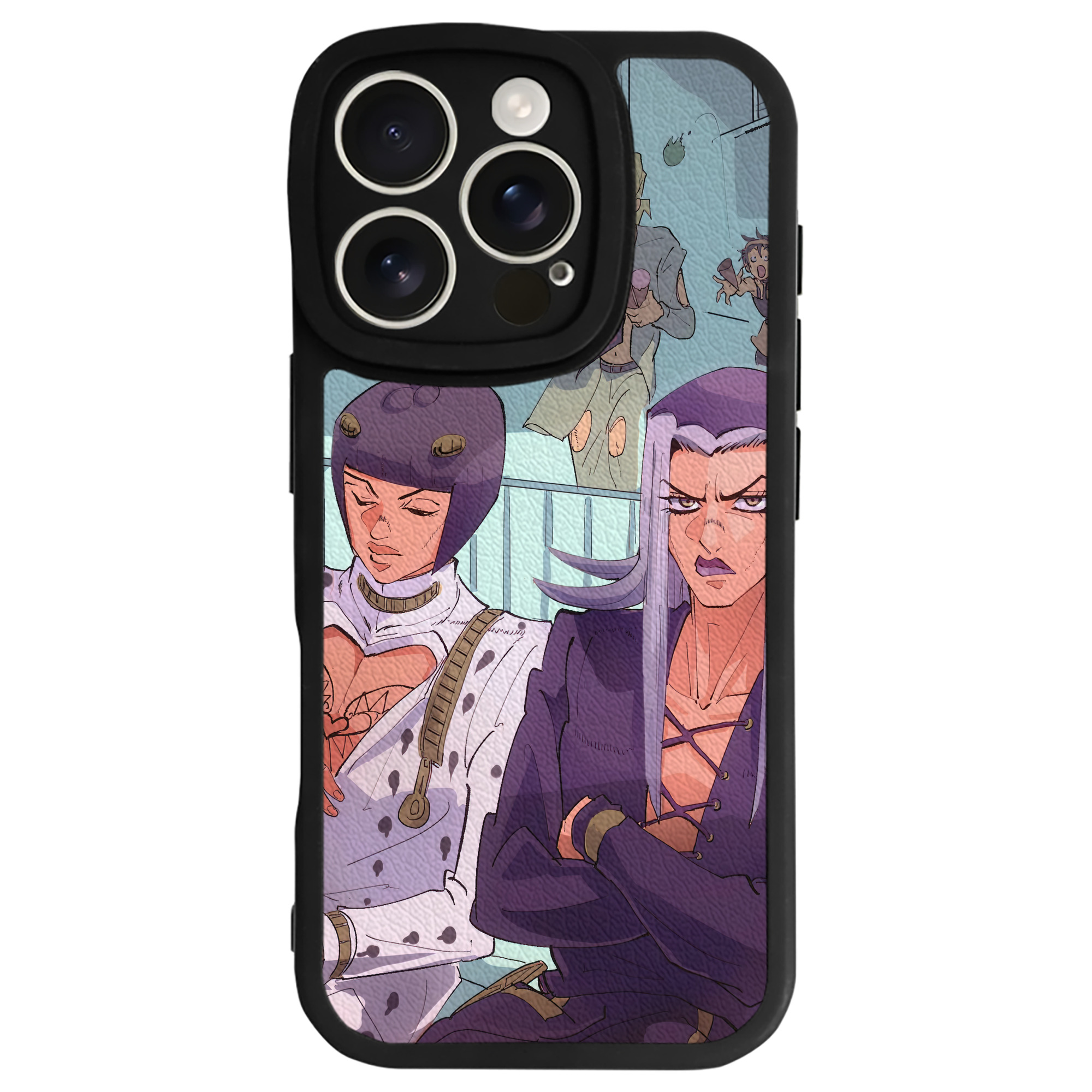（画像用） ジョジョの奇妙な冒険 JoJo's Bizarre Adventure 【iPhone 16シリーズ対応】シリコンスマホケース（レザー調） 材質：シリコン